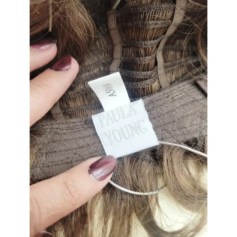 Paula Young Manhattan Human Hair Wig Average Brown Mix 812A A5068